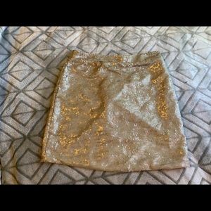 Gold sequin skirt